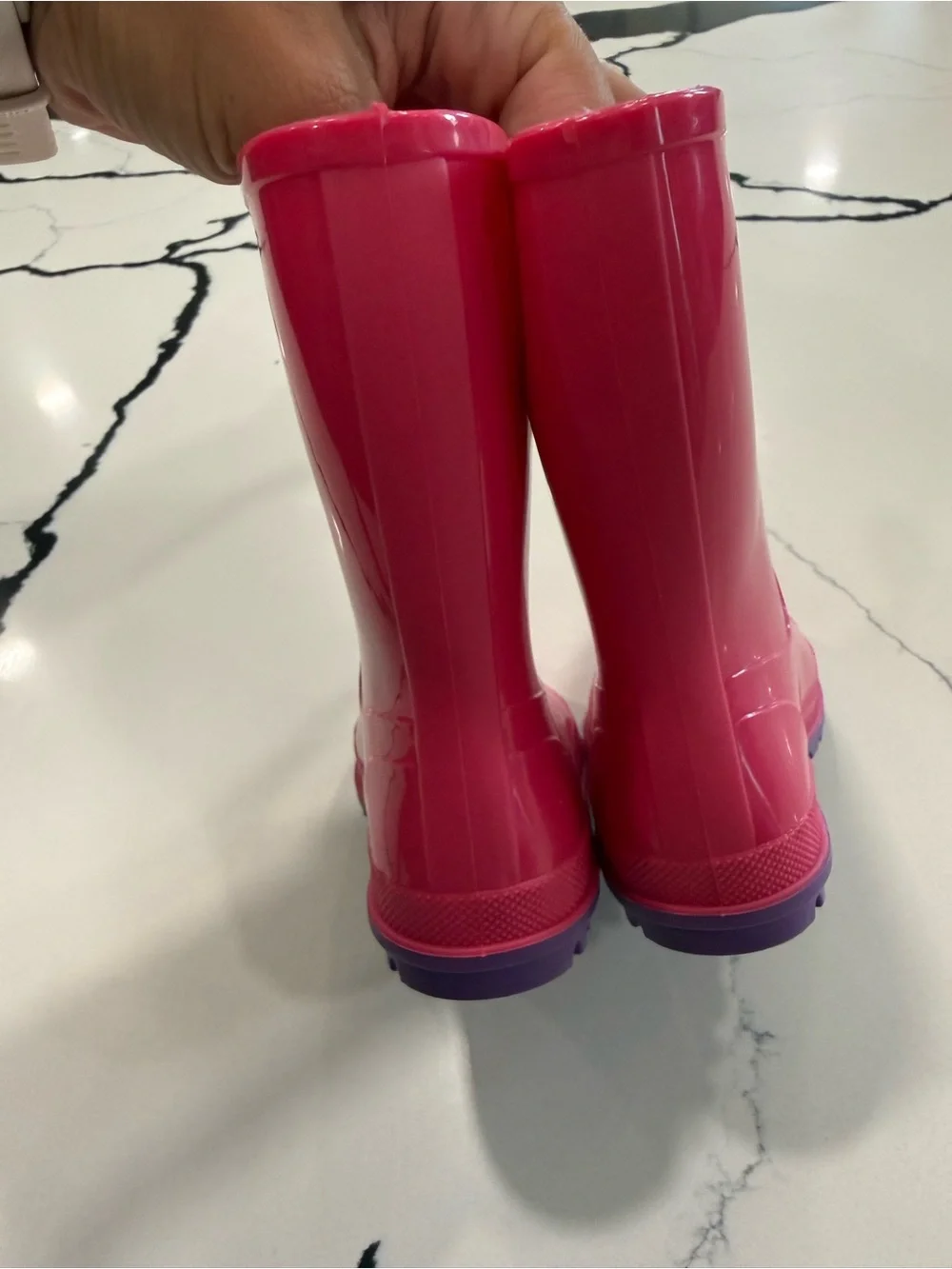 Kids Pink Rain Boots - Durable Waterproof Boot toddler 5-6